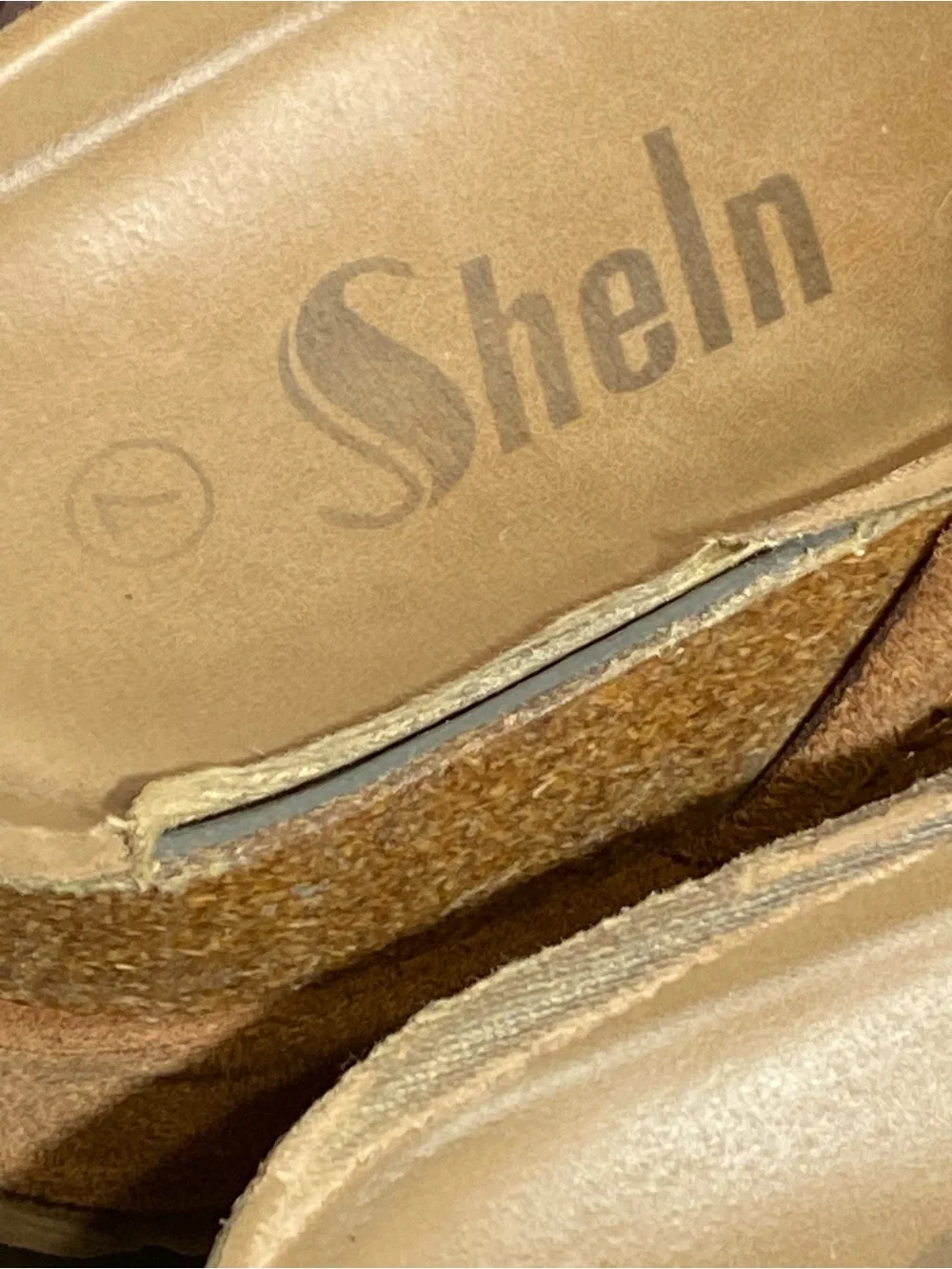 Embroidered Tan Suede Platform Slide Sandals with Buckles